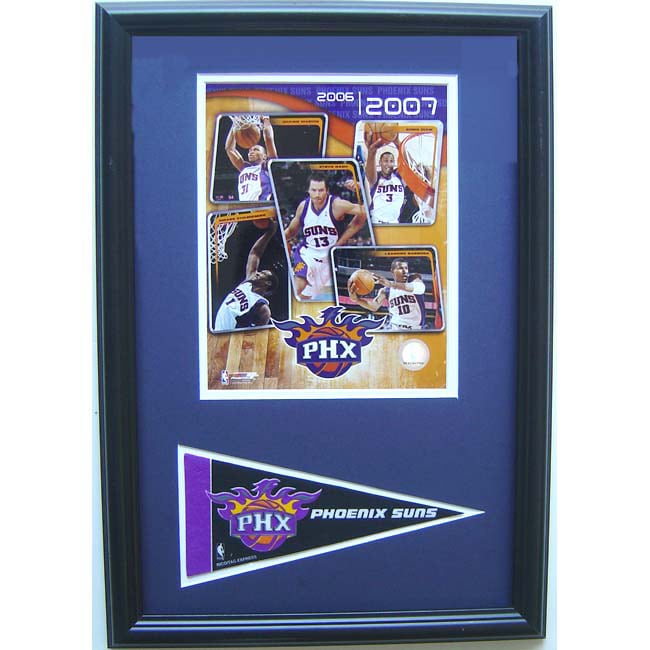 Phoenix Suns 2007 Team Photo w/ Mini Pennant  