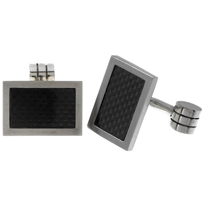 Carbon Fiber and Stainless Steel Cuff Links  