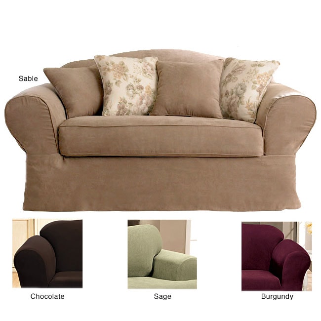 Sure Fit Suede Supreme Washable Sofa Slipcover  