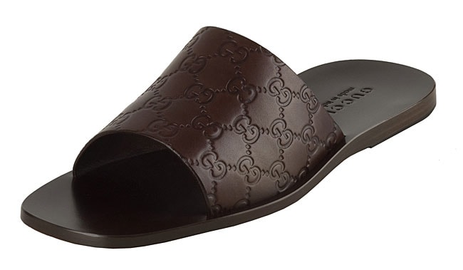 Gucci Men&#39;s Leather Guccissima Sandals - Free Shipping Today - www.bagssaleusa.com/product-category/backpacks/ - 10808106