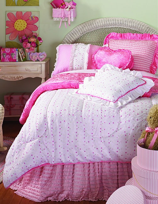 Pretty in Pink Comforter Bedding Ensemble (Twin)  