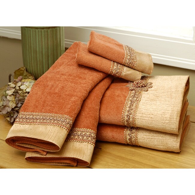 Avanti Braided Cuff Terracotta Towels (Set of 6) - Free Shipping Today ...
