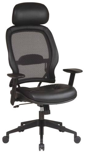 Professional Mesh Top Grain Leather Chair
