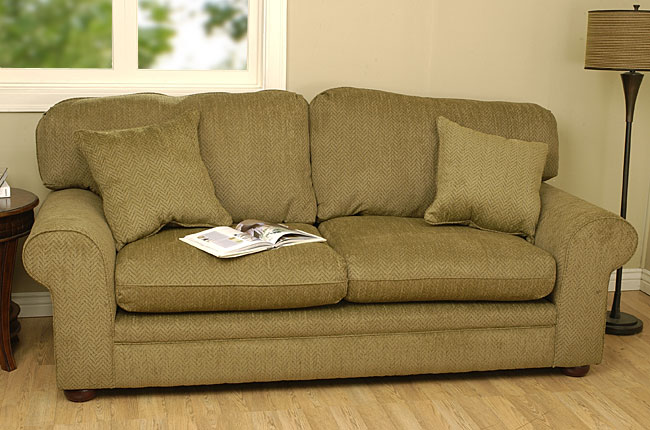 Camel Sofa with Matching Pillows - Free Shipping Today ...