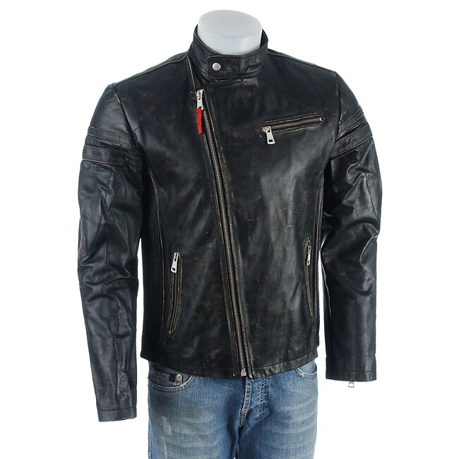 Vintage Red Men S Distressed Leather Jacket Free Shipping Today Vintage Red Men S Distressed Leather Jacket