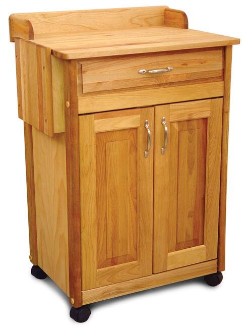 Rolling Wood Kitchen Cart