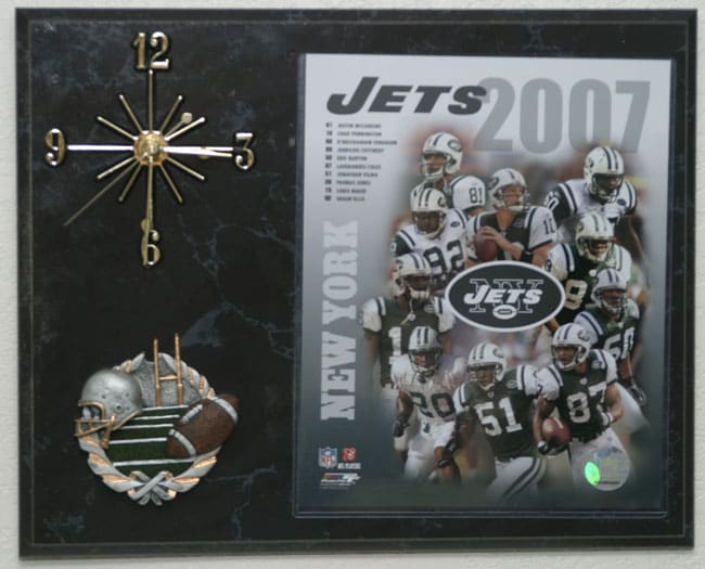 2007 New York Jets Team Picture Clock
