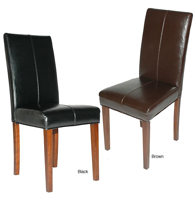 Leather Parsons Chair (Set of 2) - Free Shipping Today - Overstock.com