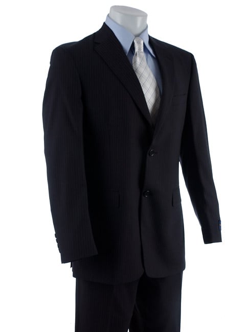 Tommy Hilfiger Mens Navy Pinstriped 2 piece Suit  