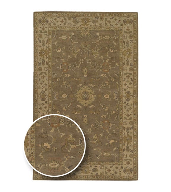 Hand tufted Camelot Collection Wool Rug (4 X 6) (BeigePattern OrientalPile height 0.5 inchTip We recommend the use of a non skid pad to keep the rug in place on smooth surfaces.All rug sizes are approximate. Due to the difference of monitor colors, som
