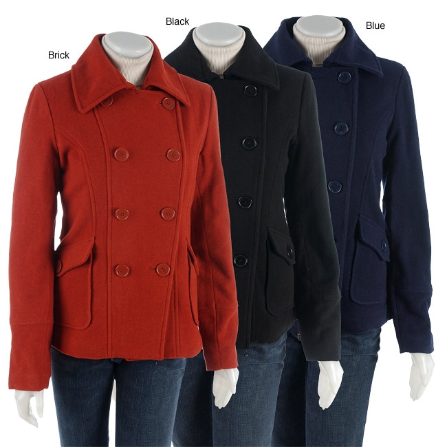 Honee Wool Blend Pea Coat   Shopping Honee Coats