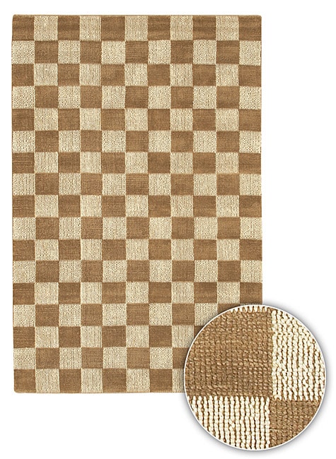 Handmade Basil Brown Jute Rug (8' x 11') 7x9   10x14 Rugs