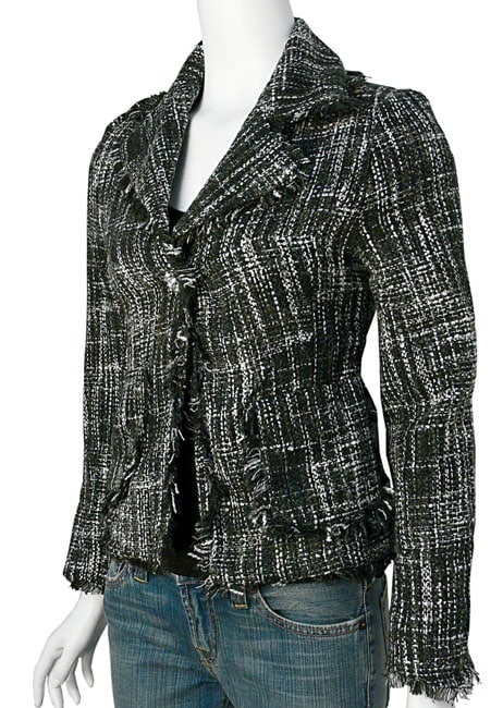 Geri C New York Distressed Herringbone Jacket  