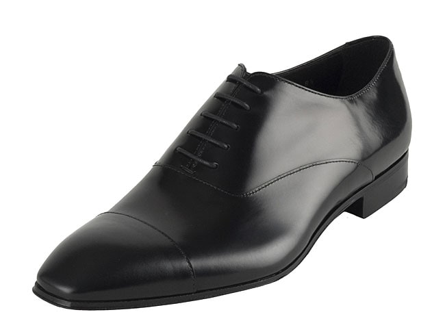 Prada Mens Black Leather Oxfords   10861551   Shopping