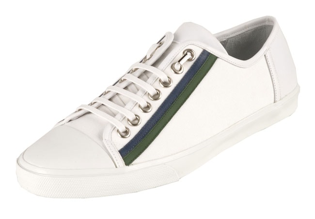 Christian Dior Mens White Canvas Sneakers  