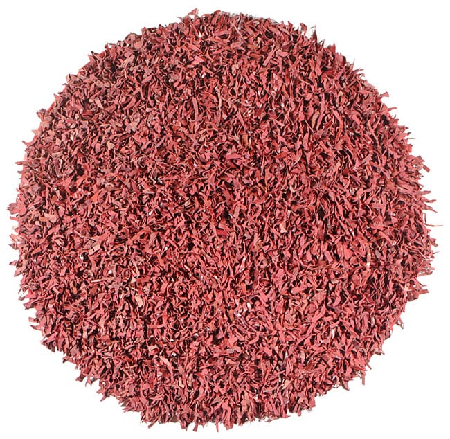 Red Leather Shag Rug (8 Round)  