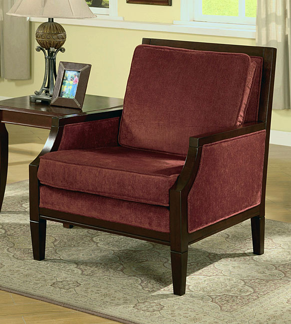 Logan Cranberry Chenille Chair