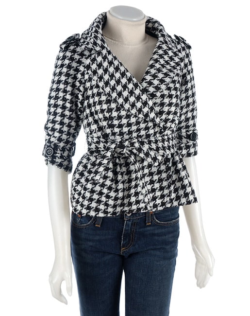 Hot Kiss Cropped Houndstooth Jacket  