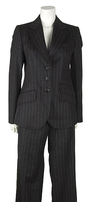 Armani Collezioni 3 button Chalk Stripe Pant Suit  