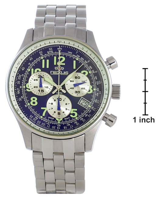 Nexus Chronograph Blue Dial Stainless Steel Watch  