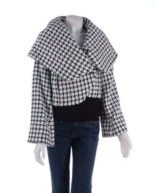 House of Dereon Cropped Houndstooth Jacket - Free Shipping Today ...