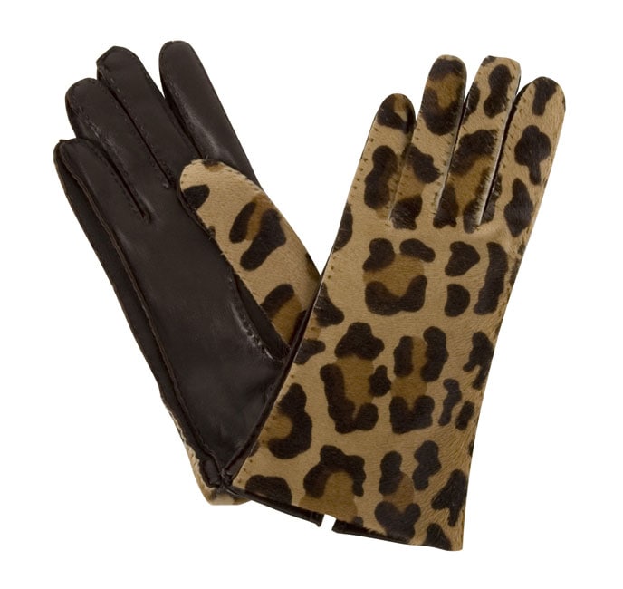 Prada Leopard Print Fur and Leather Gloves  