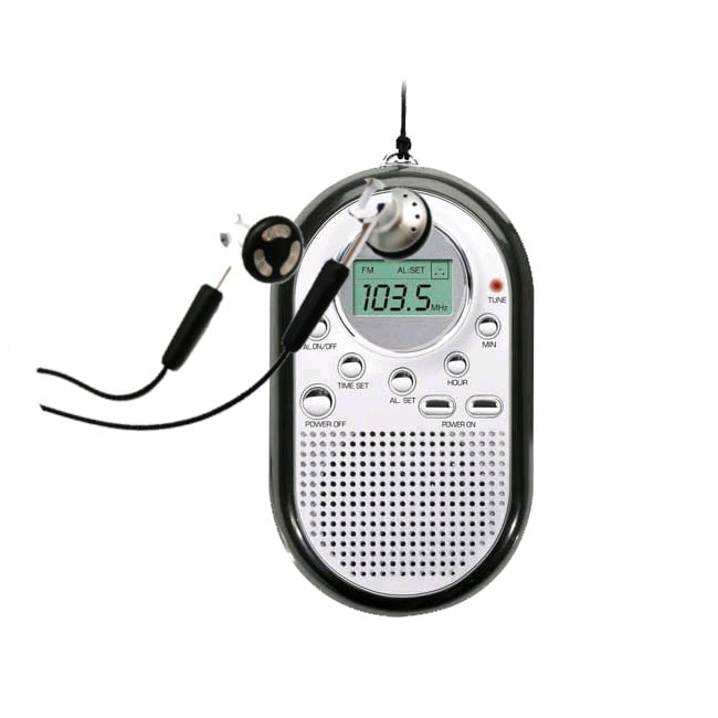   Portable AM/ FM Radio with Alarm Clock and Speaker  