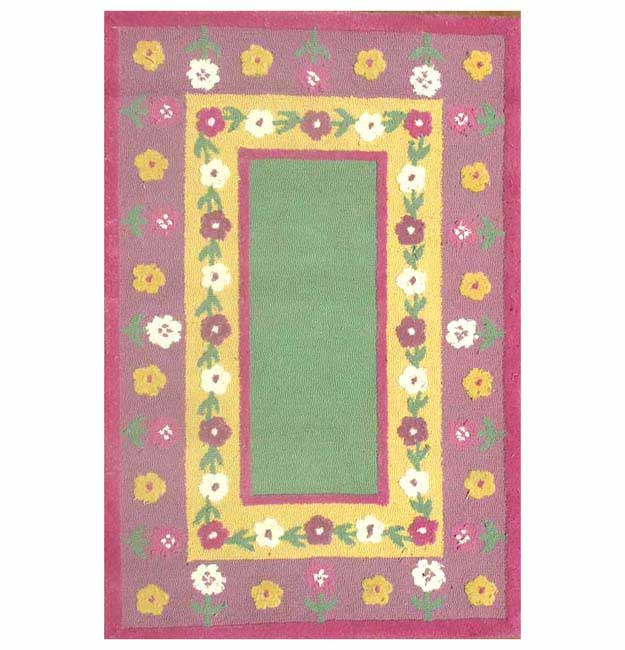 Hand-tufted Flower Children's Rug (5' x 8')