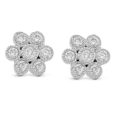 Annello by Kobelli 14k White Gold 1/6ct TDW Diamond Earrings (H-I, I1-I2)