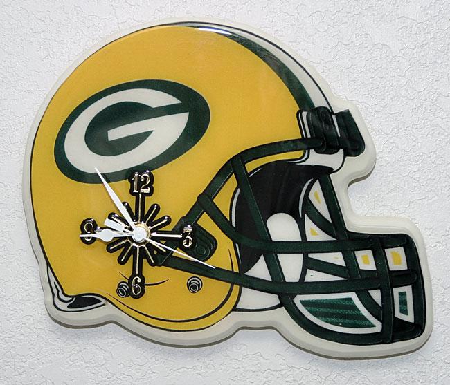 Green Bay Packers Helmet Clock  