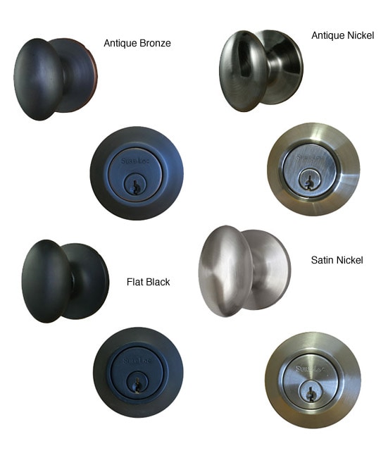 Egg Shaped Entrance Door Knob with Keyed Alike Deadbolt