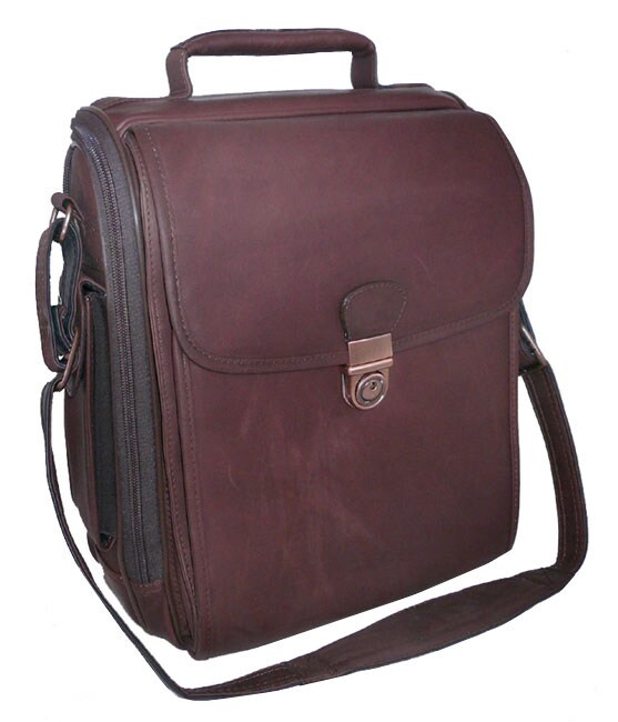 Avenues America Brown Leather Computer Case  