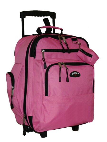 Verucci Flight Pink Carry-on Rolling Backpack - 10882041 - Overstock ...
