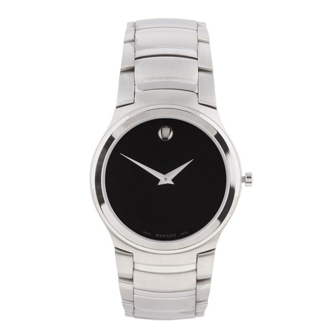 Movado Military Mens Steel Quartz Watch  