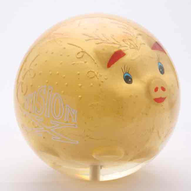 Golden Pig Bowling Ball  