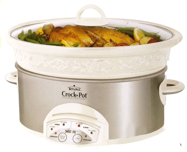  Rival  5  quart  Embossed Crock  pot  with Little Dipper Free 