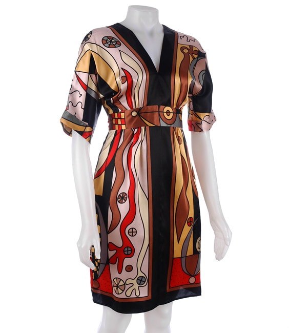 Yasb Silk Museum Print Kimono Dress  