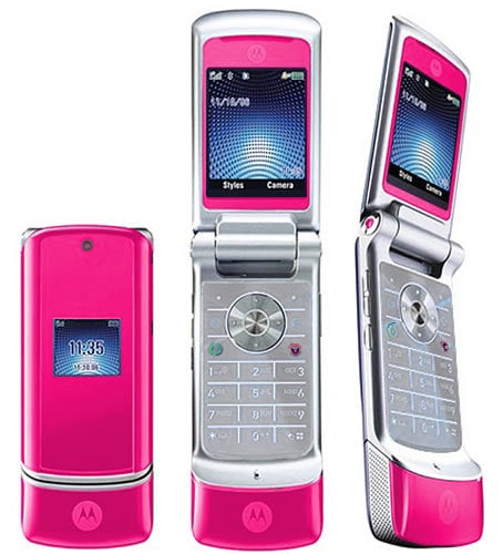 Motorola KRZR K1 'Pink' Unlocked GSM Cell Phone - 10907201 - Overstock ...