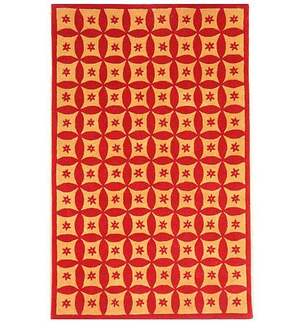 Hand tufted Santa Star Wool Rug (8' x 10'6) 7x9   10x14 Rugs