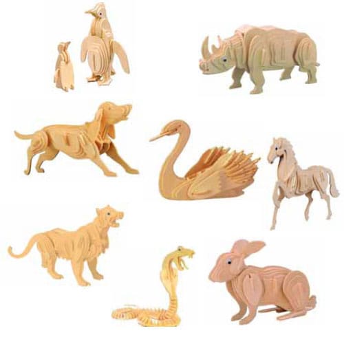 3D Puzzle Animal Jumbo Kit (8 Pack Set)  