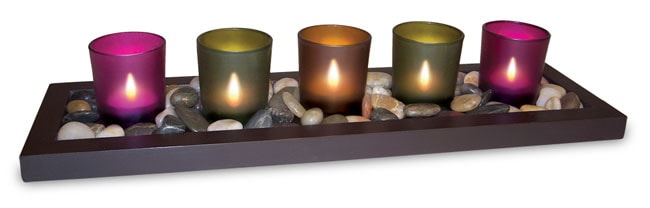 piece Jewel Tone Candle Tray  