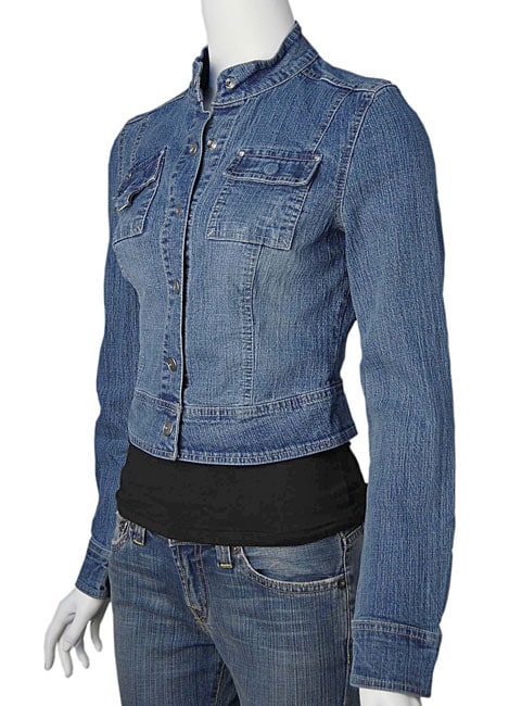 Download Fubu Mock Collar Stretch Denim Jacket - Free Shipping On Orders Over $45 - Overstock.com - 11031239