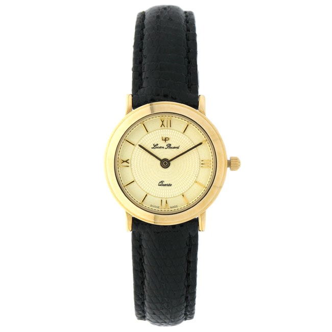 Lucien Piccard 'Executive' 14k Yellow Gold Watch - Free Shipping Today ...