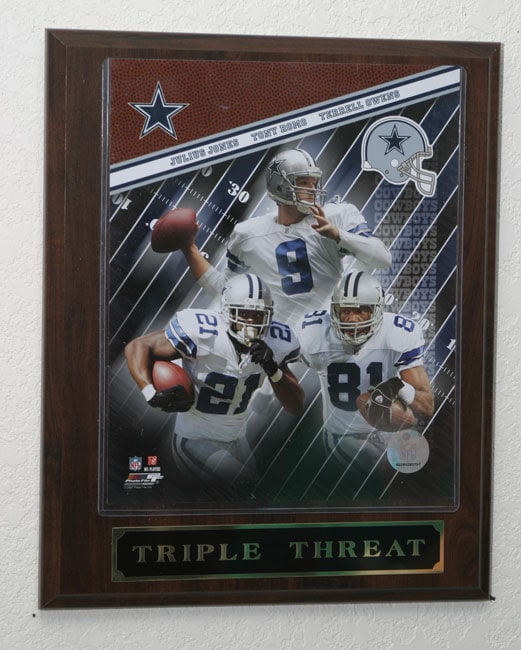 : NFL Tony Romo Dallas Cowboys 8 Card Plaque : Sports