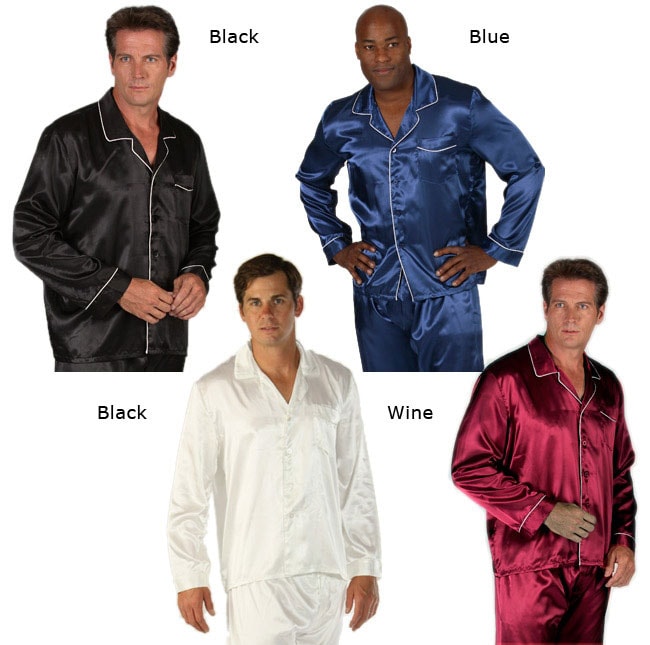 Mens Traditional Satin Pajamas  