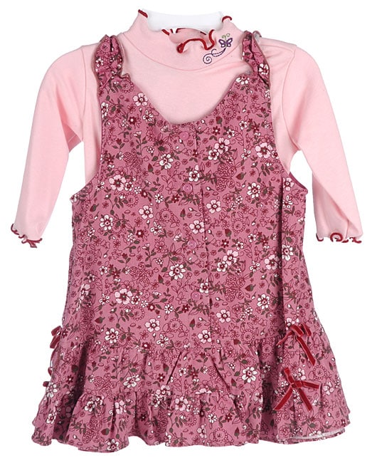 Samantha Says Infant Girls Pink Corduroy Jumper Set  