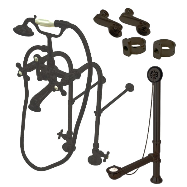 Oil rubbed Bronze Clawfoot Tub Faucet Package  