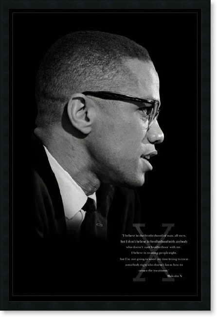 Malcolm X Brotherhood Framed PosterZ  