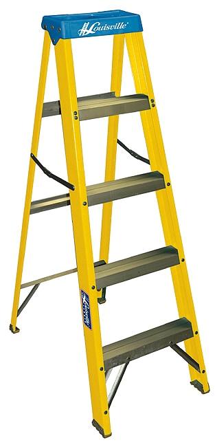 Fiberglass 5 foot 250 pound Rating Step Ladder  