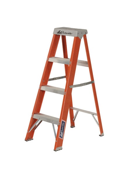 Fiberglass 4 foot 300 pound Rating Step Ladder  